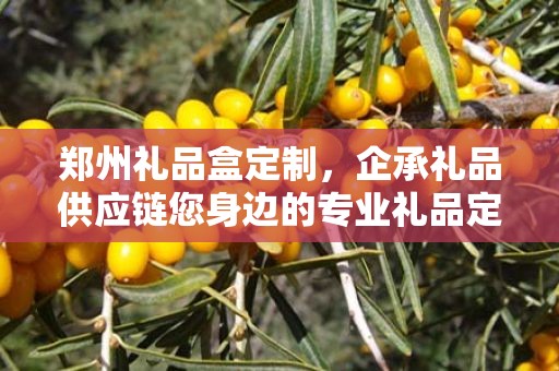 郑州礼品盒定制，企承礼品供应链您身边的专业礼品定制公司